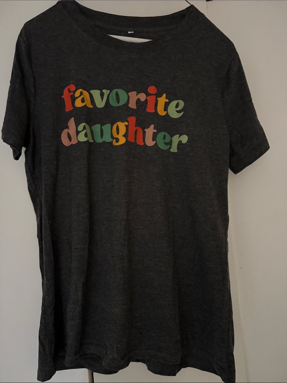 Womens 'Favorite Daughter' Charcoal Graphic Tee